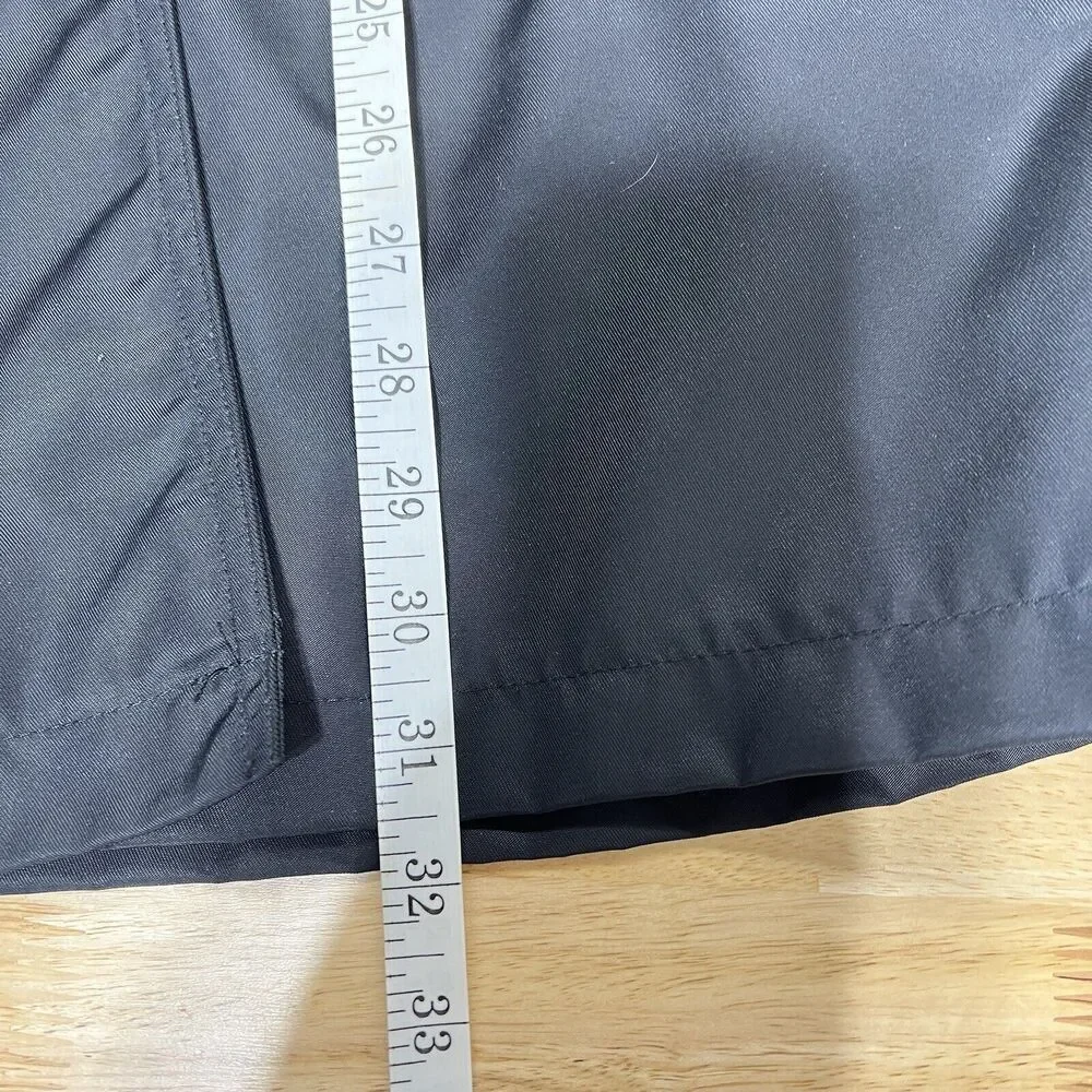 Coach Double Breasted‎ Nylon Black Rain Coat With Soft Leather Collar Womens M - Picture 9 of 9